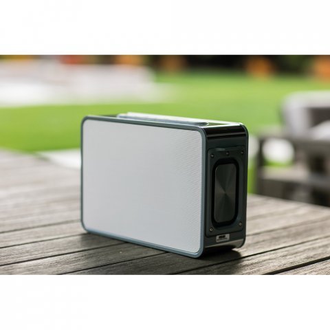 JOUNCER. Caixa de som com microfone e autonomia de 7h (5.200 mAh), em ABS 100% reciclado