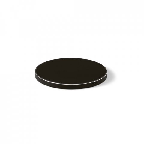 JOULE. Carregador por indu&ccedil;&atilde;o super-r&aacute;pido, em ABS 100% reciclado e alum&iacute;nio 100% reciclado - Preto