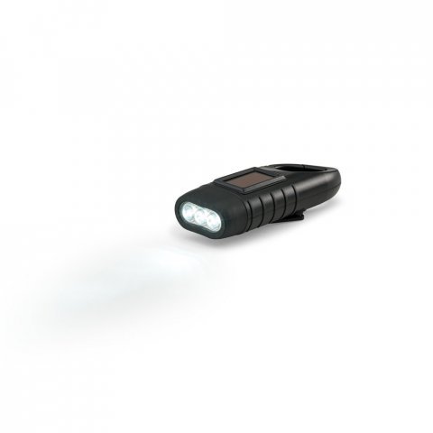 SOLARKY. Lanterna compacta de 0.5 W em ABS, com 3 LEDs brancos com 90 lumens - Preto