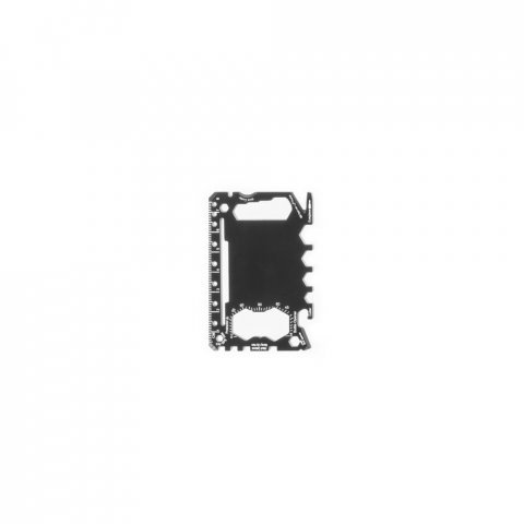 PEEBLES. Cart&atilde;o multifun&ccedil;&otilde;es em a&ccedil;o inox com 20 fun&ccedil;&otilde;es - Preto