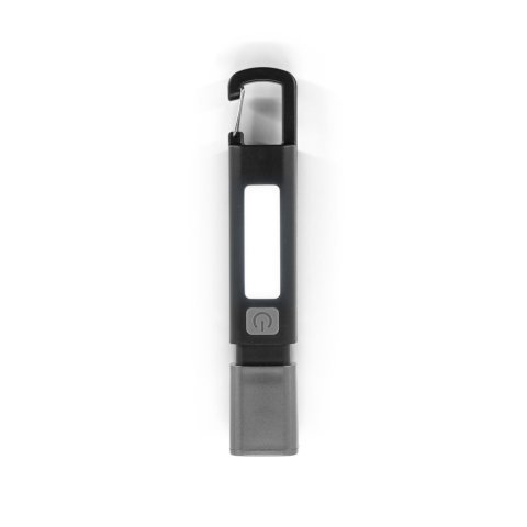 WIGGINS. Lanterna em ABS, com luz LED 2 W (53 l&uacute;mens) na parte frontal e luz COB (53 l&uacute;mens) na parte superior - Preto