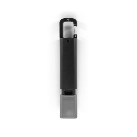 WIGGINS. Lanterna em ABS, com luz LED 2 W (53 l&uacute;mens) na parte frontal e luz COB (53 l&uacute;mens) na parte superior - Preto