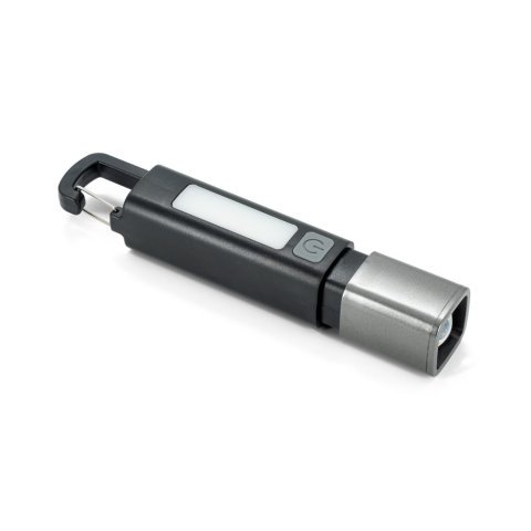 WIGGINS. Lanterna em ABS, com luz LED 2 W (53 l&uacute;mens) na parte frontal e luz COB (53 l&uacute;mens) na parte superior - Preto