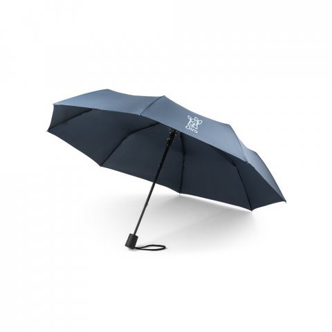 CIMONE. Guarda-chuva, dobr&aacute;vel, em poli&eacute;ster 100% reciclado com abertura autom&aacute;tica - Azul