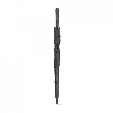 GAVIN. Guarda-chuva de 27.5'' em poli&eacute;ster 100% reciclado pongee 190T com abertura autom&aacute;tica - Preto