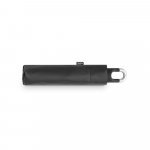 ARON. Guarda-chuva, dobr&aacute;vel, de 21'' em poli&eacute;ster 100% reciclado pongee 190T - Preto