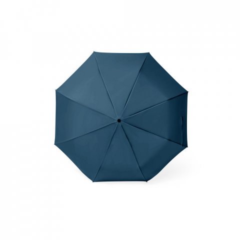 ARON. Guarda-chuva, dobr&aacute;vel, de 21'' em poli&eacute;ster 100% reciclado pongee 190T - Azul