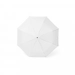 ARON. Guarda-chuva, dobr&aacute;vel, de 21'' em poli&eacute;ster 100% reciclado pongee 190T - Branco