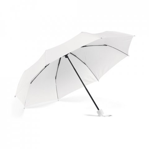 MARIA. Guarda-chuva, dobr&aacute;vel, em poli&eacute;ster 190T - Branco