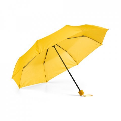 MARIA. Guarda-chuva, dobr&aacute;vel, em poli&eacute;ster 190T - Amarelo