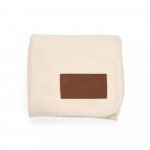 COZY. Manta em tecido polar, 100% poli&eacute;ster reciclado (100% rPET) (140 g/m&sup2;) - Bege