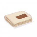 COZY. Manta em tecido polar, 100% poli&eacute;ster reciclado (100% rPET) (140 g/m&sup2;) - Bege