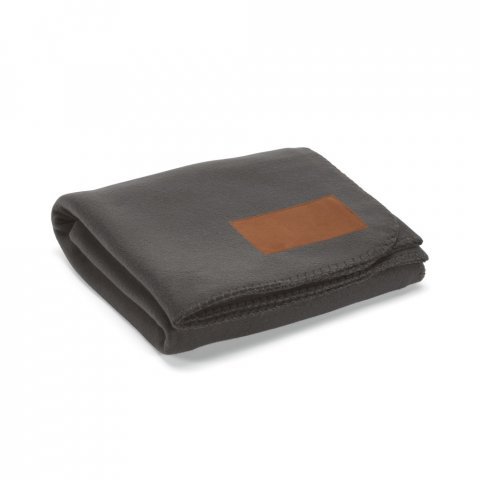 COZY. Manta em tecido polar, 100% poli&eacute;ster reciclado (100% rPET) (140 g/m&sup2;) - Cinza escuro