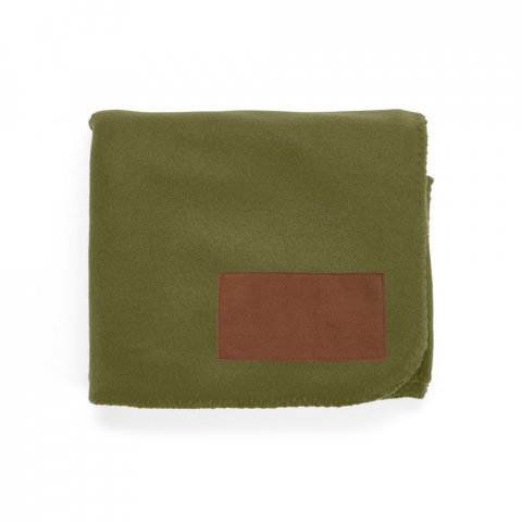 COZY. Manta em tecido polar, 100% poli&eacute;ster reciclado (100% rPET) (140 g/m&sup2;) - Verde tropa