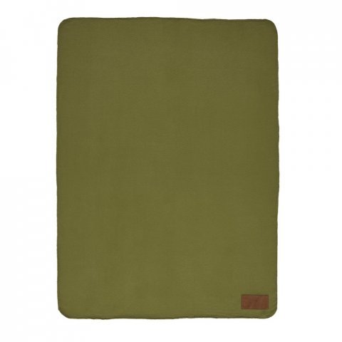 COZY. Manta em tecido polar, 100% poli&eacute;ster reciclado (100% rPET) (140 g/m&sup2;) - Verde tropa