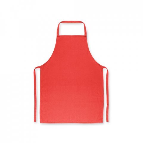 CUMIN. Avental de algod&atilde;o sarjado (180 g/m&sup2;) - Vermelho