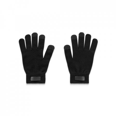 BURROW. Luvas em poli&eacute;ster 100% reciclado, com pontas touch - Preto