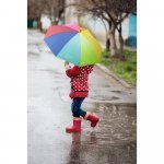 OLIVIA. Guarda-chuva colorido para crian&ccedil;a de 19" em poli&eacute;ster 190T
