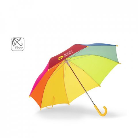 OLIVIA. Guarda-chuva colorido para crian&ccedil;a de 19" em poli&eacute;ster 190T