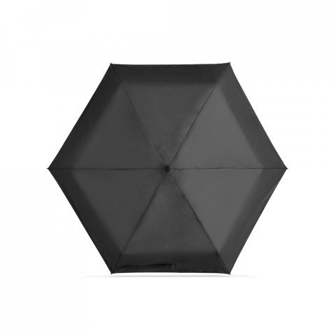 EMMA. Mini guarda-chuva compacto de 19&rdquo; em pongee 190T - Preto