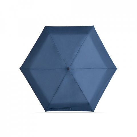 EMMA. Mini guarda-chuva compacto de 19&rdquo; em pongee 190T - Azul