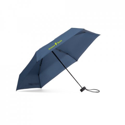 EMMA. Mini guarda-chuva compacto de 19&rdquo; em pongee 190T - Azul