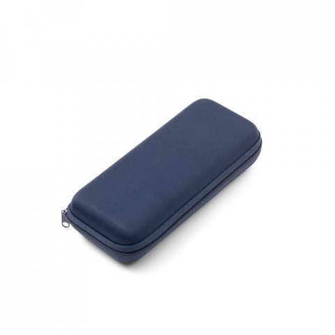 EMMA. Mini guarda-chuva compacto de 19&rdquo; em pongee 190T - Azul