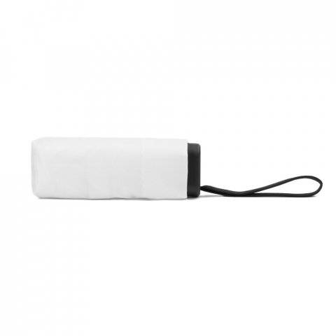EMMA. Mini guarda-chuva compacto de 19&rdquo; em pongee 190T - Branco