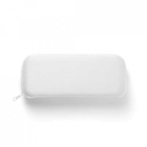 EMMA. Mini guarda-chuva compacto de 19&rdquo; em pongee 190T - Branco