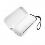 EMMA. Mini guarda-chuva compacto de 19&rdquo; em pongee 190T - Branco