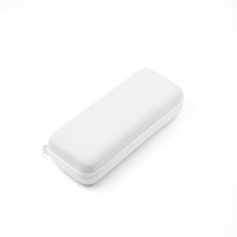 EMMA. Mini guarda-chuva compacto de 19&rdquo; em pongee 190T - Branco