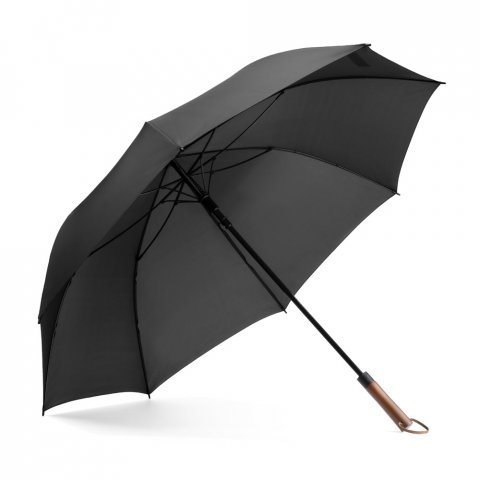 MATEO. Guarda-chuva de gigante (30") em pongee, ideal para enfrentar condi&ccedil;&otilde;es clim&aacute;ticas adversas - Preto