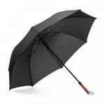 MATEO. Guarda-chuva de gigante (30") em pongee, ideal para enfrentar condi&ccedil;&otilde;es clim&aacute;ticas adversas - Preto
