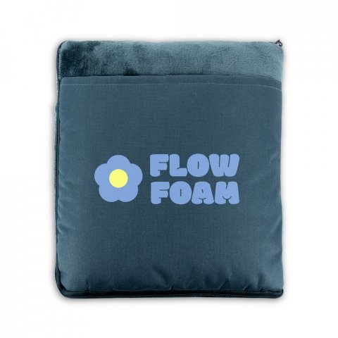 SNUGGY. Manta 3 em 1 em tecido polar (220 g/m&sup2;) ideal para viagens - Azul