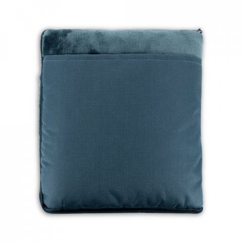 SNUGGY. Manta 3 em 1 em tecido polar (220 g/m&sup2;) ideal para viagens - Azul