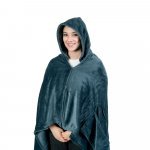 SNUGGY. Manta 3 em 1 em tecido polar (220 g/m&sup2;) ideal para viagens - Azul