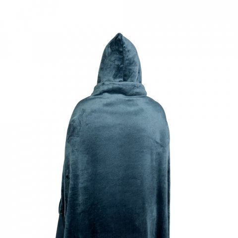SNUGGY. Manta 3 em 1 em tecido polar (220 g/m&sup2;) ideal para viagens - Azul