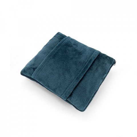 SNUGGY. Manta 3 em 1 em tecido polar (220 g/m&sup2;) ideal para viagens - Azul