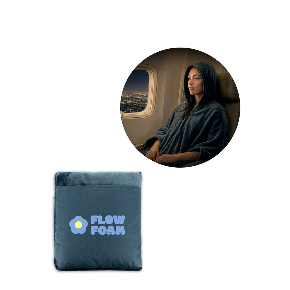 SNUGGY. Manta 3 em 1 em tecido polar (220 g/m²) ideal para viagens - Brinde Personalizado
