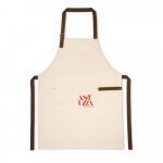 BOSI. Avental 100% algod&atilde;o canvas (320 g/m&sup2;) - Natural claro