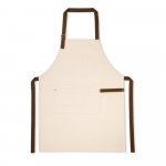 BOSI. Avental 100% algod&atilde;o canvas (320 g/m&sup2;) - Natural claro