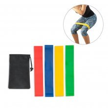 BURPEE. Conjunto de 4 bandas el&aacute;sticas de gin&aacute;stica com bolsa de non-woven